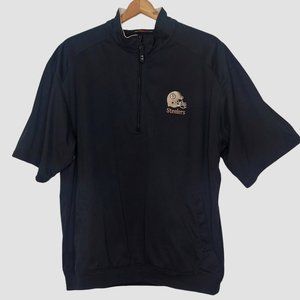 Pittsburgh Steelers Greg Norman Play Dry Men M Shirt Short Slv Moisture Wicking